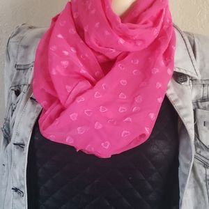 Pink infinity scarf